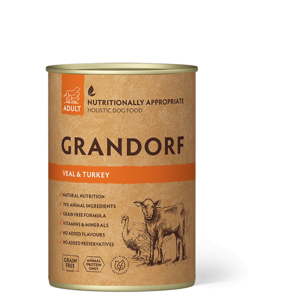 Veal & Turkey 400g - Adult - Wet Food - Grandorf