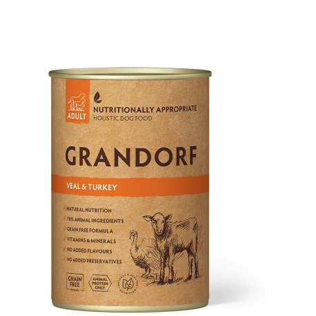 Veal & Turkey 400g - Adult - Wet Food - Grandorf