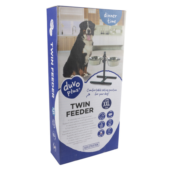 Twin H-Foot Feeder Schwarz 4730ml - XXL - 52CM - 2x27cm