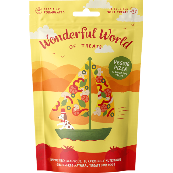 Veggie pizza 50g - Zachte snacks - plantaardige smaak - Wondere wereld