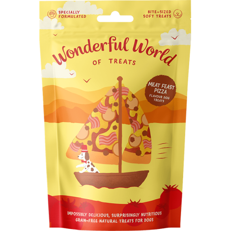 Meat Feast Pizza 50g - Snacks mous - goût viande - Wonderful world