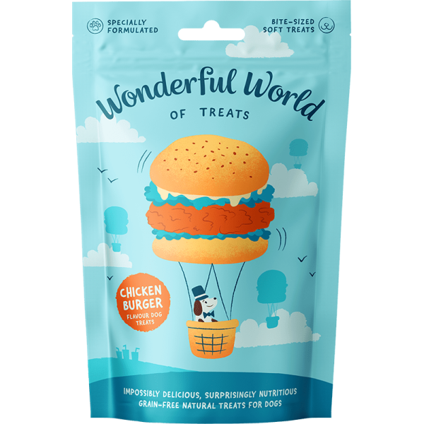 Chicken Burger 50g - Weiche Snacks - Chicken Geschmack - Wunderbare Welt