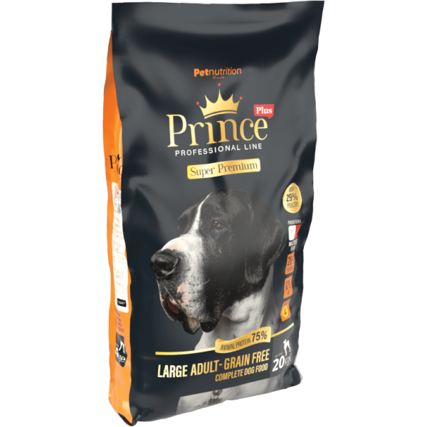 Croquette pour chien 20kg - Adult Large - Super Premium - Grain Free - Prince Plus