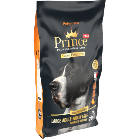 Dog Food 20kg - Adult Large - Super Premium - Grain Free - Prince Plus