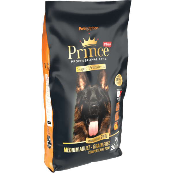 Croquette pour chien 20kg - Adult Medium - Super Premium - Grain Free - Prince Plus