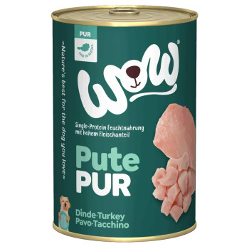 Pure Turkey 400g - Nassfutter für Hunde - Wow