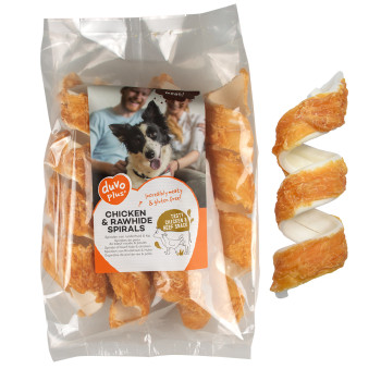 Beef Skin & Chicken Spirals - 14 pieces of 35g - Meat!