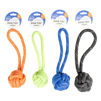 Scooby corde dummy ball avec boucle - 44x7,6x7,6cm - couleurs mixtes