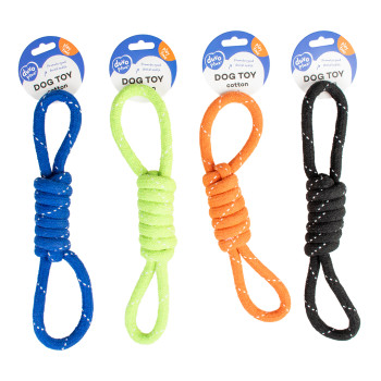 Scooby corde avec 2 boucles - 30x4x4cm - couleurs mixte