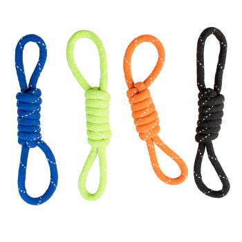 Scooby rope with 2 loops - 30x4x4cm - mixed colors