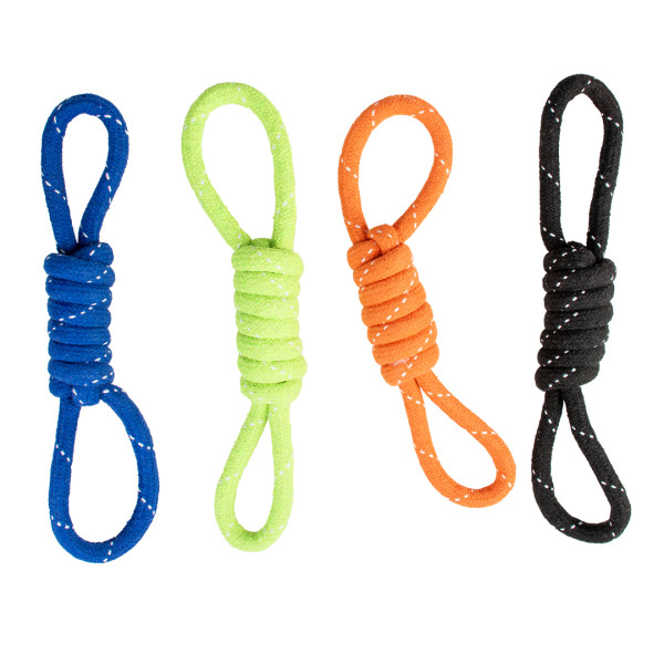 Scooby corde avec 2 boucles - 30x4x4cm - couleurs mixte