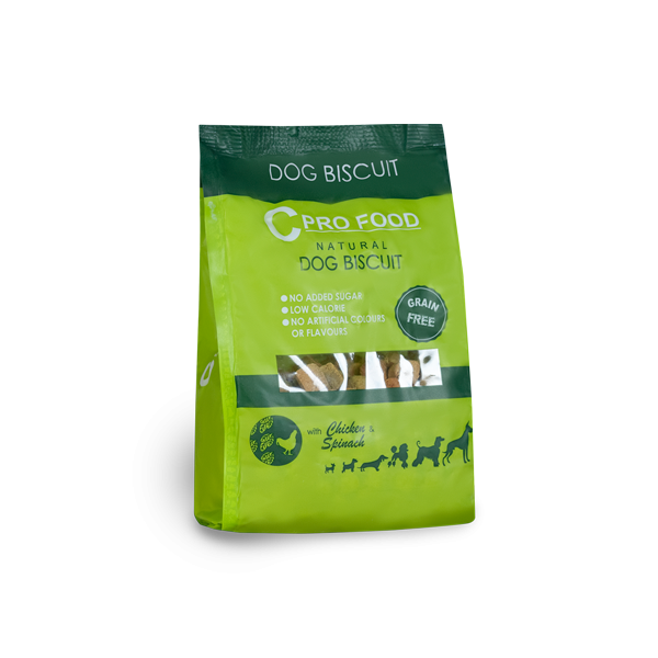 Biscoitos Frango & Espinafre 400g - Guloseima para cão - CproFood