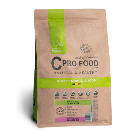 Puppy All Breeds con salmón y arroz 10 kg - Croquetas para cachorros - CproFood