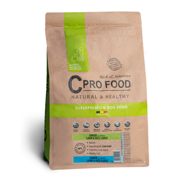 Junior All Breeds Lamb & Rice 2.5kg - Large - Kibble for the second phase of puppy growth - CproFood