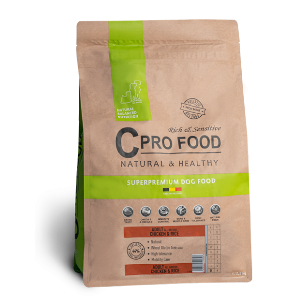 Adult All Breeds with Chicken and Rice 10kg - Kibble for dogs between 10 and 25kg - CproFood