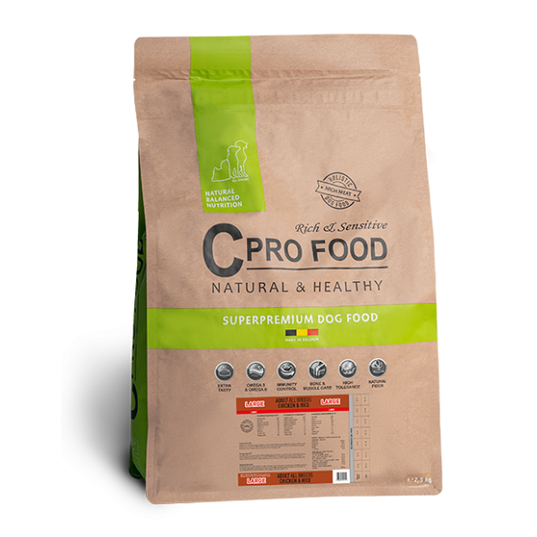 Gran Adulto Todas las Razas con pollo y arroz 10kg - Croquetas para perros de más de 30kg - CproFood