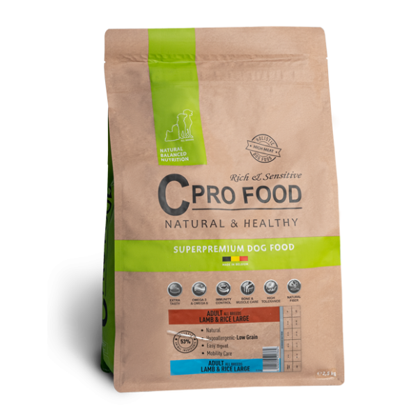 Adult All Breeds with lamb and rice 10kg - Large - Kibble for dogs over 25kg - CproFood