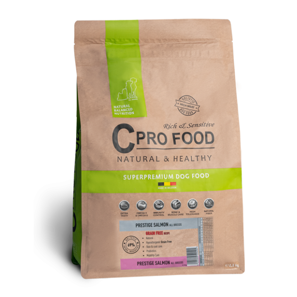 Prestige All Breeds con salmón 10 kg - Sin cereales - Croquetas para perros - CproFood