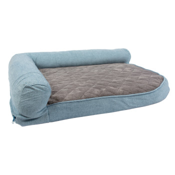 Cama Tweed Sky azul y negro S - 80x60x20cm - Espuma