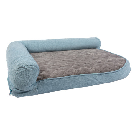 Cama Tweed Sky azul e preto S - 80x60x20cm - Espuma