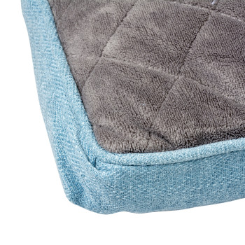 Coussin rectangulaire Tweed Sky bleu et noir S - 56x41x8cm