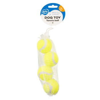 Balle de tennis jaune - 3 pièces - 6cm