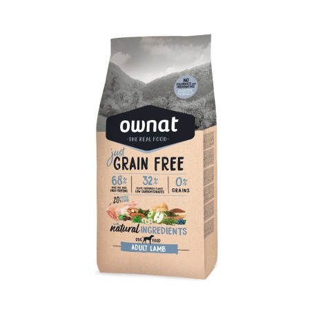 OWNAT Just Grain Free Adult Grain Free Lamb Grains for Adult Dog 14kg