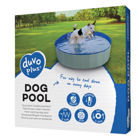 Piscina para perro azul Ø80x30cm