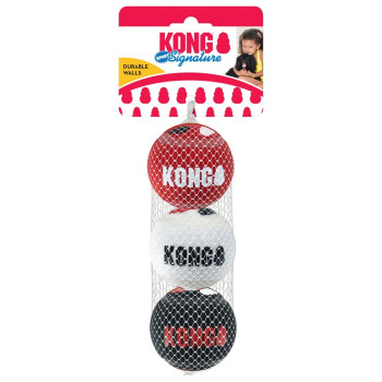 Kong signature sport veelkleurige ballen - 3e - SM - 5,1x5,1x5,1cm