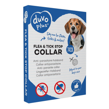 Collar antiparasitario para perros de 74 cm contra pulgas y garrapatas